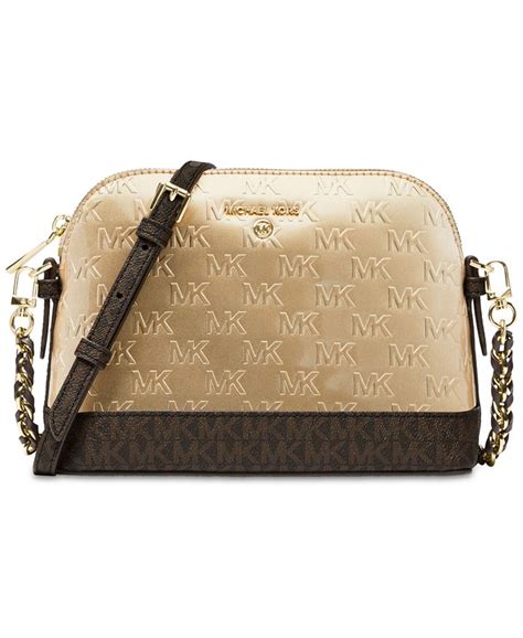 michael michael kors jet set charm signature phone crossbody|Michael Kors small dome crossbody.